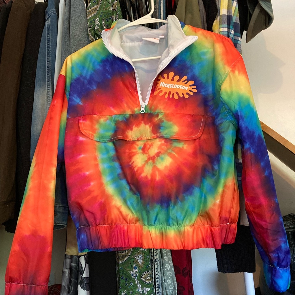 Nickelodeon tye dye windbreaker